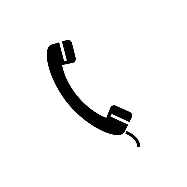 Telefonu odbiorcy ikona, wektor, ilustracja, czarny znak na na białym tle — Wektor stockowy