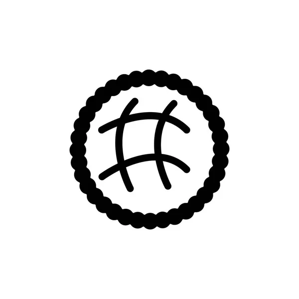 Pie zaokrąglone ikona, ilustracji wektorowych, czarny znak na na białym tle — Wektor stockowy