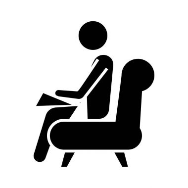 psikolog - danışman simgesi, illüstrasyon, siyah işareti izole arka plan üzerinde vektör