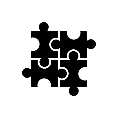 Puzzle - Yapboz kutsal kişilerin resmi, vektör çizim, izole arka plan üzerinde siyah işareti
