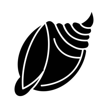 kabuk büyük kutsal kişilerin resmi, vektör çizim, izole arka plan üzerinde siyah işareti