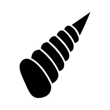 kabuk küçük kutsal kişilerin resmi, vektör çizim, izole arka plan üzerinde siyah işareti