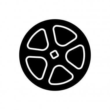 Boru simgesi çekim, illüstrasyon, siyah işareti izole arka plan üzerinde vektör