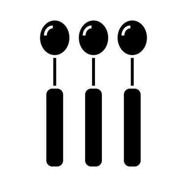 kaşık kutsal kişilerin resmi, vektör çizim, izole arka plan üzerinde siyah işareti