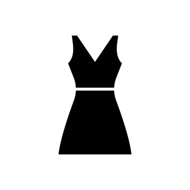 sundress kutsal kişilerin resmi, vektör çizim, izole arka plan üzerinde siyah işareti