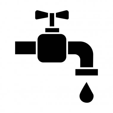su diyalog kutusuna dokunun, illüstrasyon, siyah işareti izole arka plan üzerinde vektör