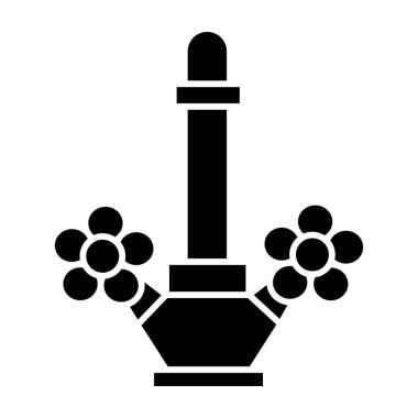 su 2 simgesine dokunun, illüstrasyon, siyah işareti izole arka plan üzerinde vektör