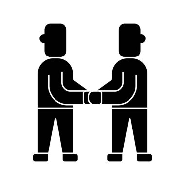 Antlaşma - düzenleme simgesini, illüstrasyon, siyah işareti izole arka plan üzerinde vektör