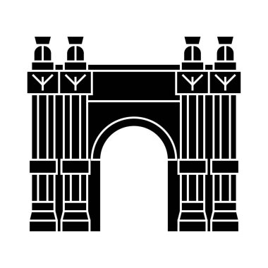 zafer kemer simgesi, vektör çizim, izole arka plan üzerinde siyah işareti