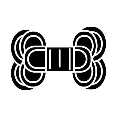 iplik kutsal kişilerin resmi, vektör çizim, izole arka plan üzerinde siyah işareti