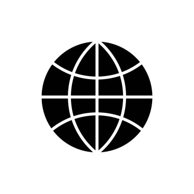 simge Küre, illüstrasyon, siyah işareti izole arka plan üzerinde vektör