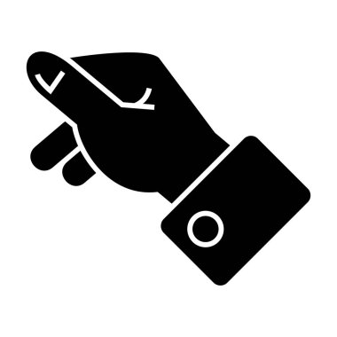 el simgesi tutan, illüstrasyon, siyah işareti izole arka plan üzerinde vektör