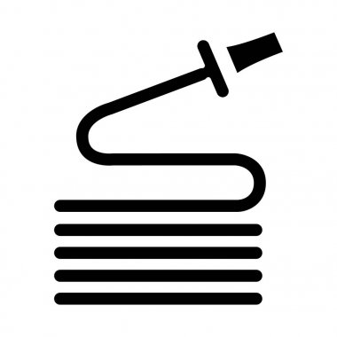 simge hortum, illüstrasyon, siyah işareti izole arka plan üzerinde vektör