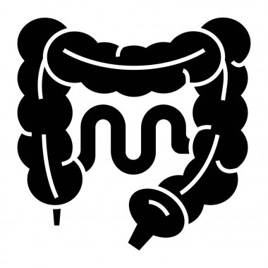 bağırsak kutsal kişilerin resmi, vektör çizim, izole arka plan üzerinde siyah işareti