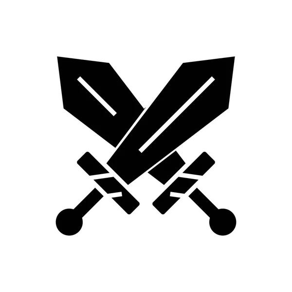 Icona spade, illustrazione vettoriale, segno nero su sfondo isolato — Vettoriale Stock