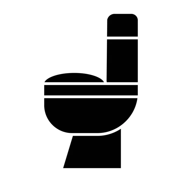 WC pictogram, vectorillustratie, zwarte teken op geïsoleerde achtergrond — Stockvector