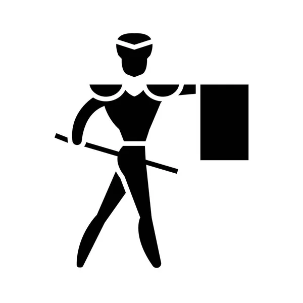 Toreador - иконка матадора, векторная иллюстрация, черный знак на изолированном фоне — стоковый вектор