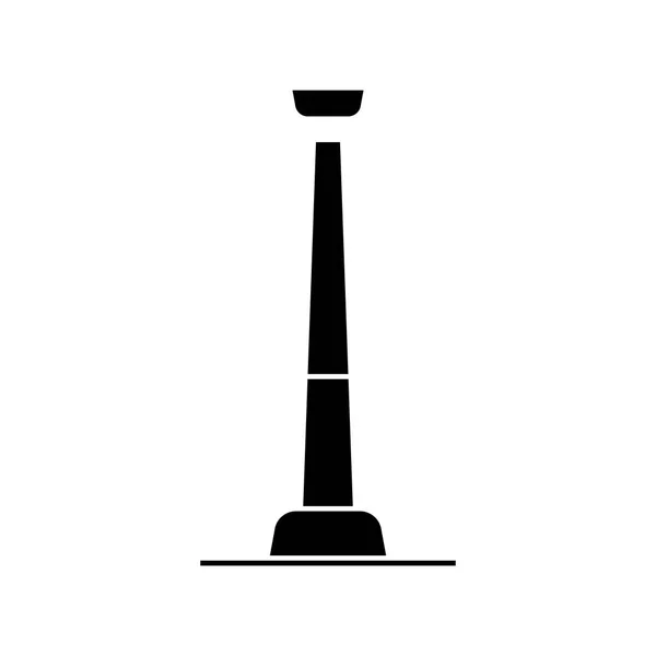 TV simgesi Kulesi, illüstrasyon, siyah işareti izole arka plan üzerinde vektör — Stok Vektör
