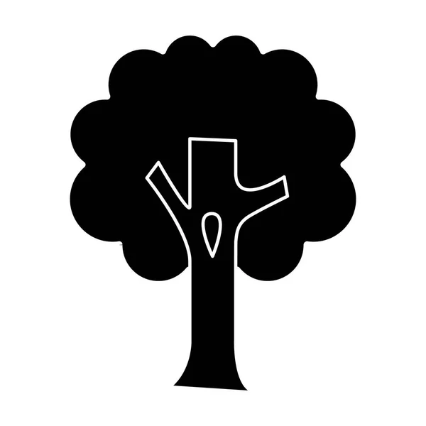 Arbre grande icône, illustration vectorielle, signe noir sur fond isolé — Image vectorielle