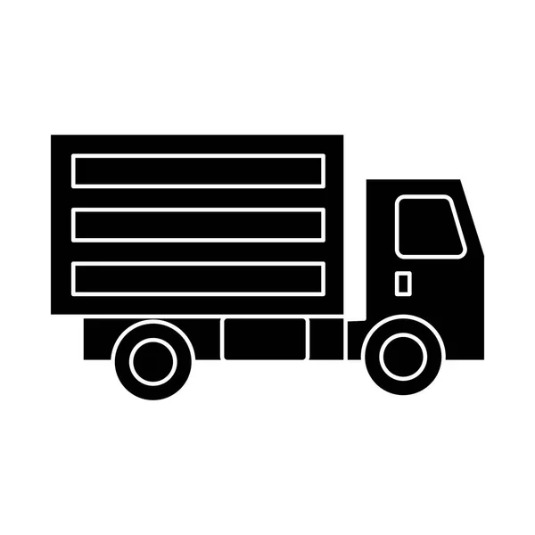 Ciężarówka mini ikony, wektor, ilustracja, czarny znak na na białym tle — Wektor stockowy