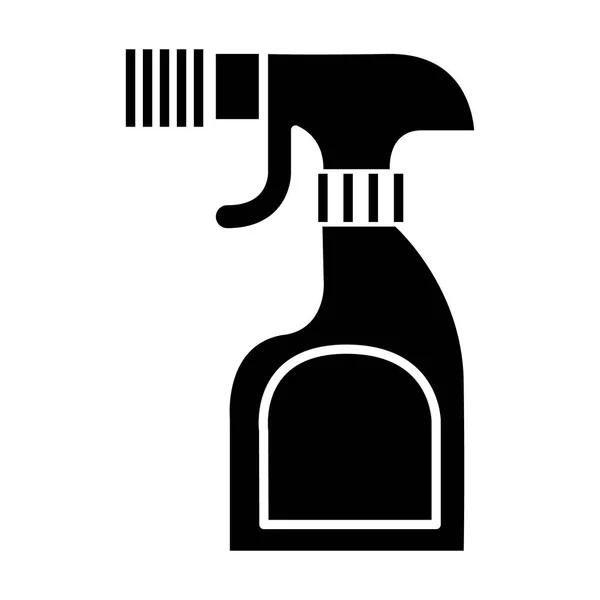 Mglisty spray butelka ikona, ilustracji wektorowych, czarny znak na na białym tle — Wektor stockowy