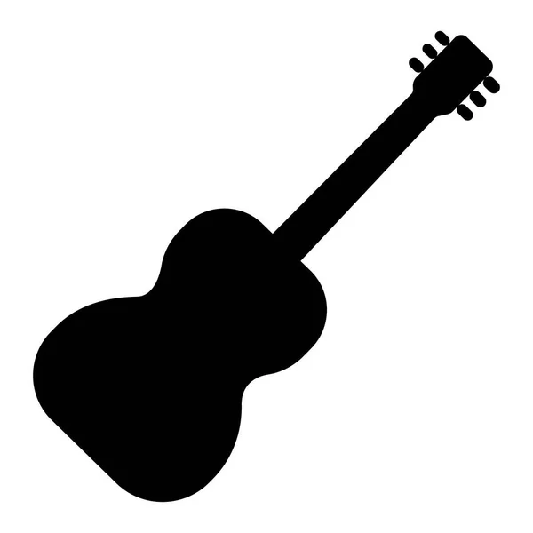 Guitarra flamenco 2 ícone, ilustração vetorial, sinal preto em fundo isolado — Vetor de Stock