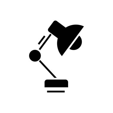 lamba office Resepsiyon simgesini, vektör çizim, izole arka plan üzerinde siyah işareti