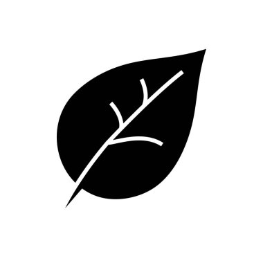 yaprak kutsal kişilerin resmi, vektör çizim, izole arka plan üzerinde siyah işareti