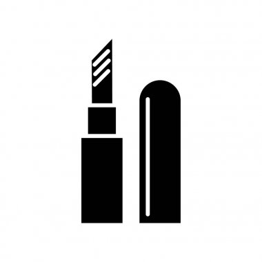 ruj kutsal kişilerin resmi, vektör çizim, izole arka plan üzerinde siyah işareti