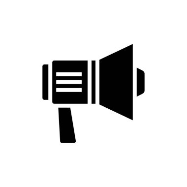 hoparlör basit simgesi, vektör çizim, izole arka plan üzerinde siyah işareti