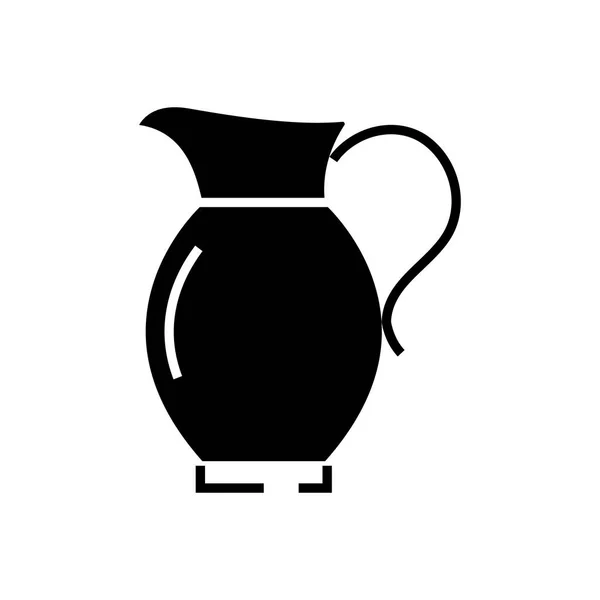 Jar pictogram, vector illustratie, zwarte teken op geïsoleerde achtergrond — Stockvector