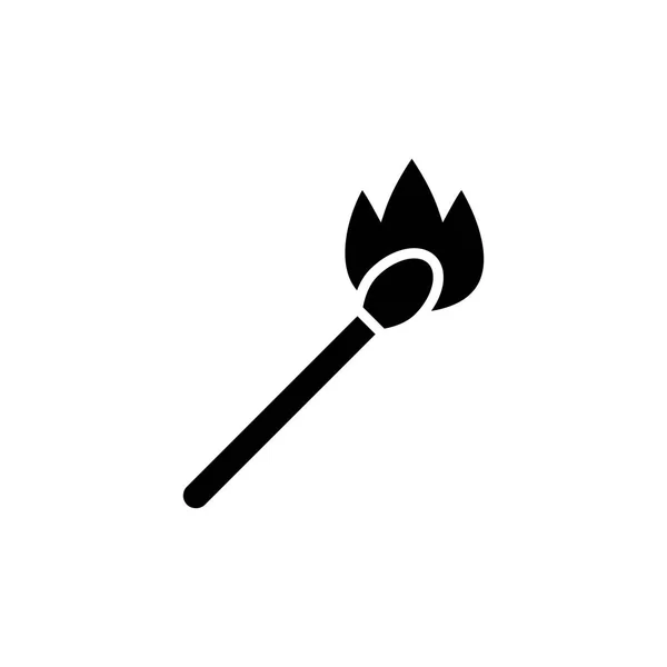 화재 아이콘, 고립 된 배경에 검은 그림 기호 벡터 — 스톡 벡터