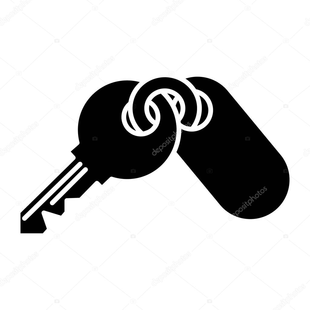 keys apartment icon, vector illustration, black sign on isolated background