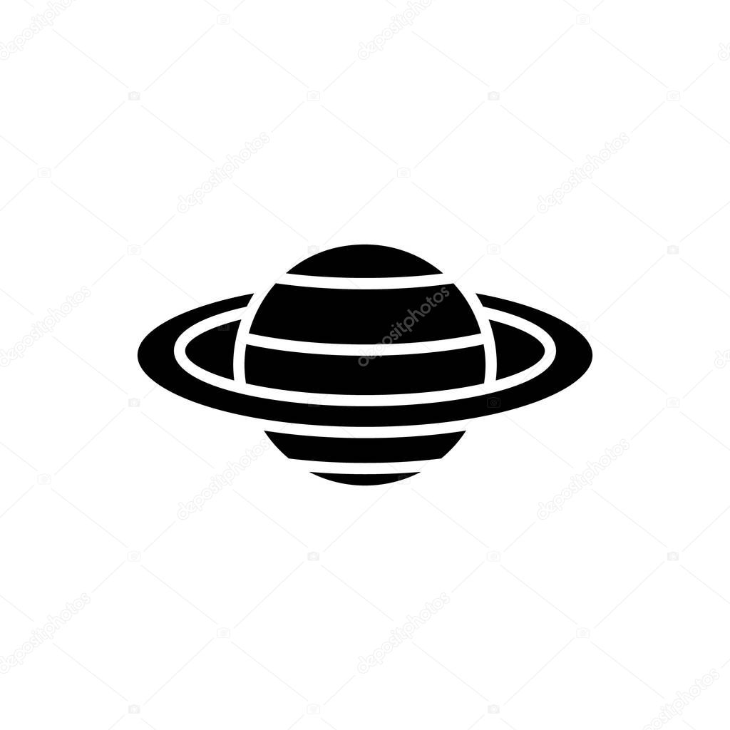 mars - planet icon, vector illustration, black sign on isolated background