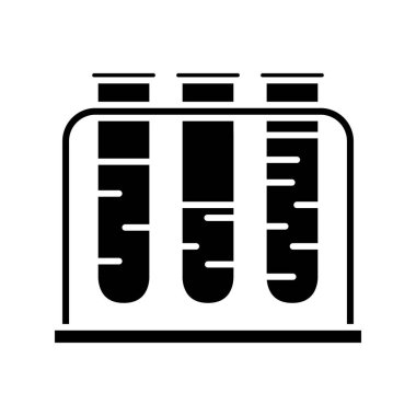 kan testi kutsal kişilerin resmi, vektör çizim, izole arka plan üzerinde siyah işareti