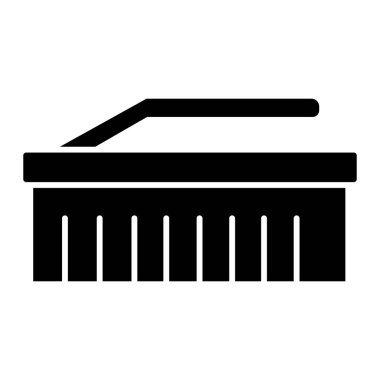 Temizlik simgesi fırça, illüstrasyon, siyah işareti izole arka plan üzerinde vektör