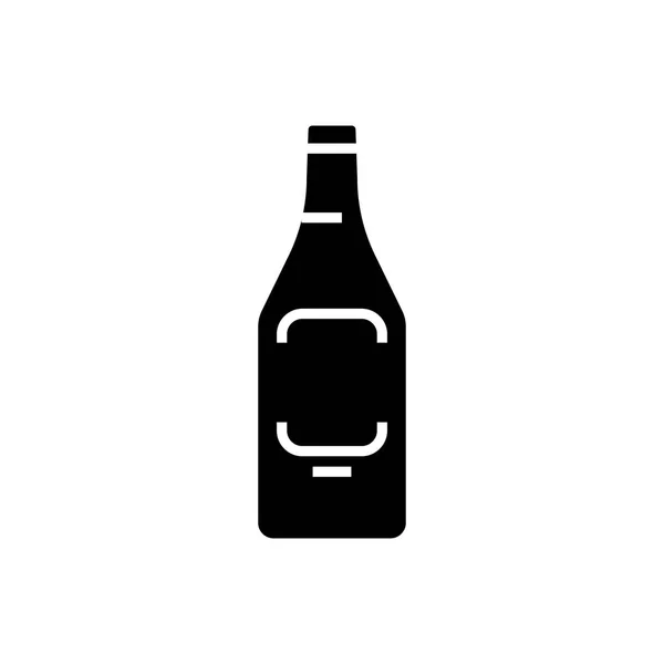 Пивная иконка, векторная иллюстрация, черный знак на изолированном фоне — стоковый вектор
