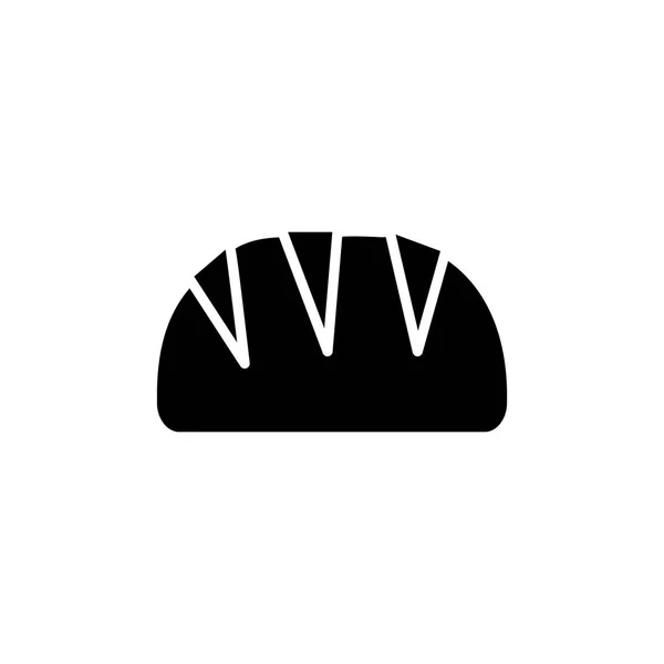 Pão ícone de pão, ilustração vetorial, sinal preto no fundo isolado —  Vetores de Stock