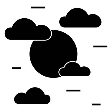 Bulutlu gün kutsal kişilerin resmi, vektör çizim, izole arka plan üzerinde oturum