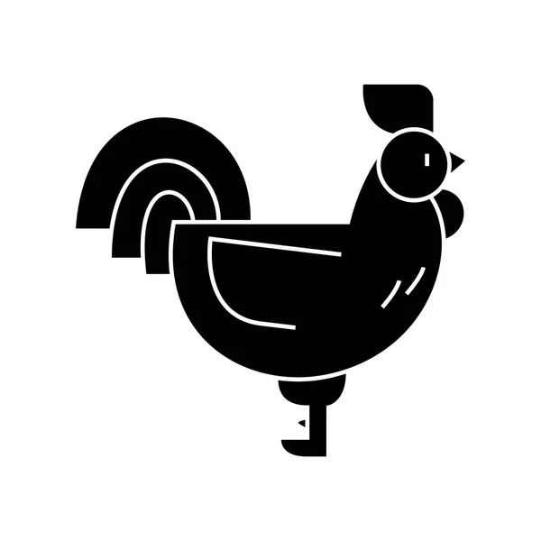 Cock  icon, vector illustration, sign on isolated background — Stock Vector