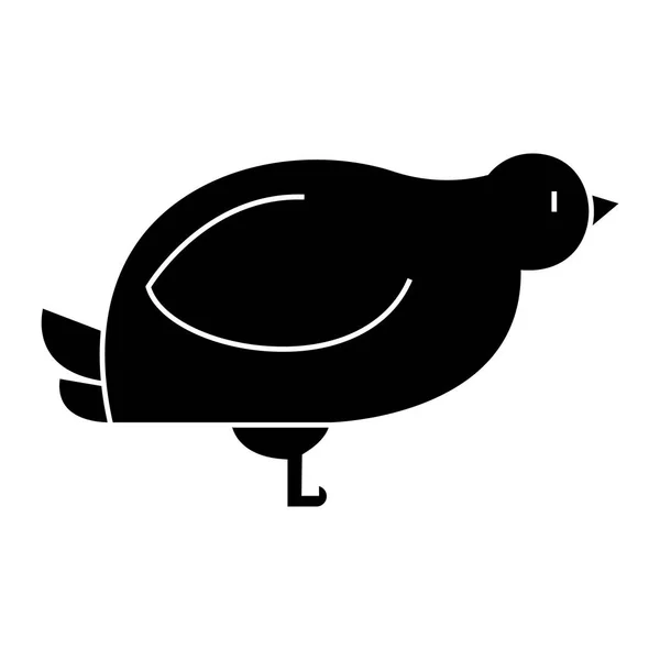 Dove, przepiórki ikona, ilustracji wektorowych, znak na na białym tle — Wektor stockowy