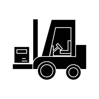 Yükleyici simgesi, vektör çizim, izole arka plan üzerinde oturum