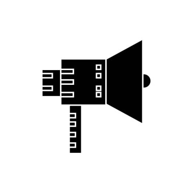 hoparlör renk simgesi, vektör çizim, izole arka plan üzerinde oturum