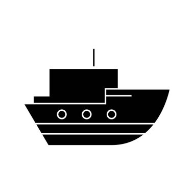 deniz kutsal kişilerin resmi içinde gemi, illüstrasyon vektör, izole arka plan üzerinde oturum