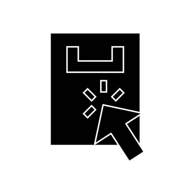 İnternet alışveriş çantası simgesini, vektör çizim, izole arka plan üzerinde oturum