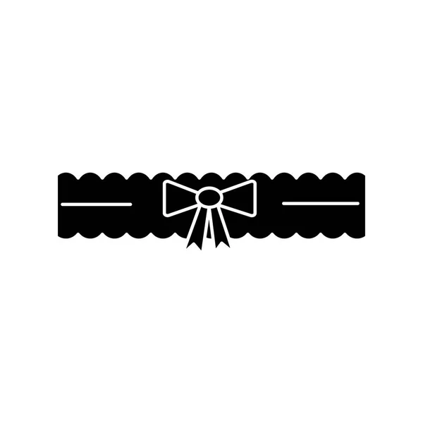 Icona della sposa giarrettiera, illustrazione vettoriale, segno su sfondo isolato — Vettoriale Stock