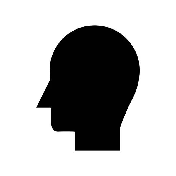 Man hoofd pictogram, vectorillustratie, ondertekenen op geïsoleerde achtergrond — Stockvector