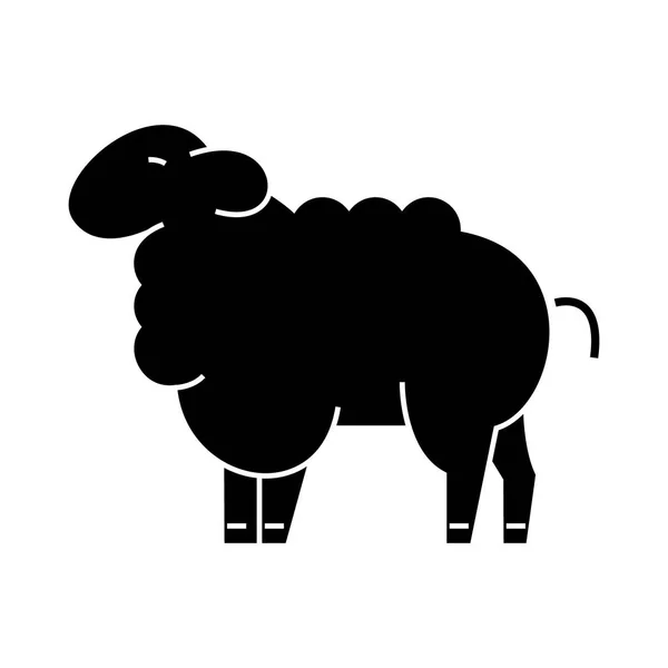 Sheep  icon, vector illustration, sign on isolated background — Stock Vector