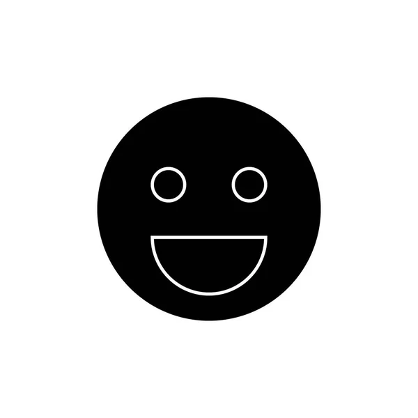 Sorriso emoji ícone, ilustração vetorial, sinal no fundo isolado — Vetor de Stock