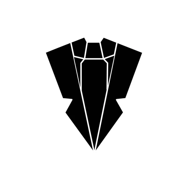 Иконка костюма и галстука, векторная иллюстрация, знак на изолированном фоне — стоковый вектор